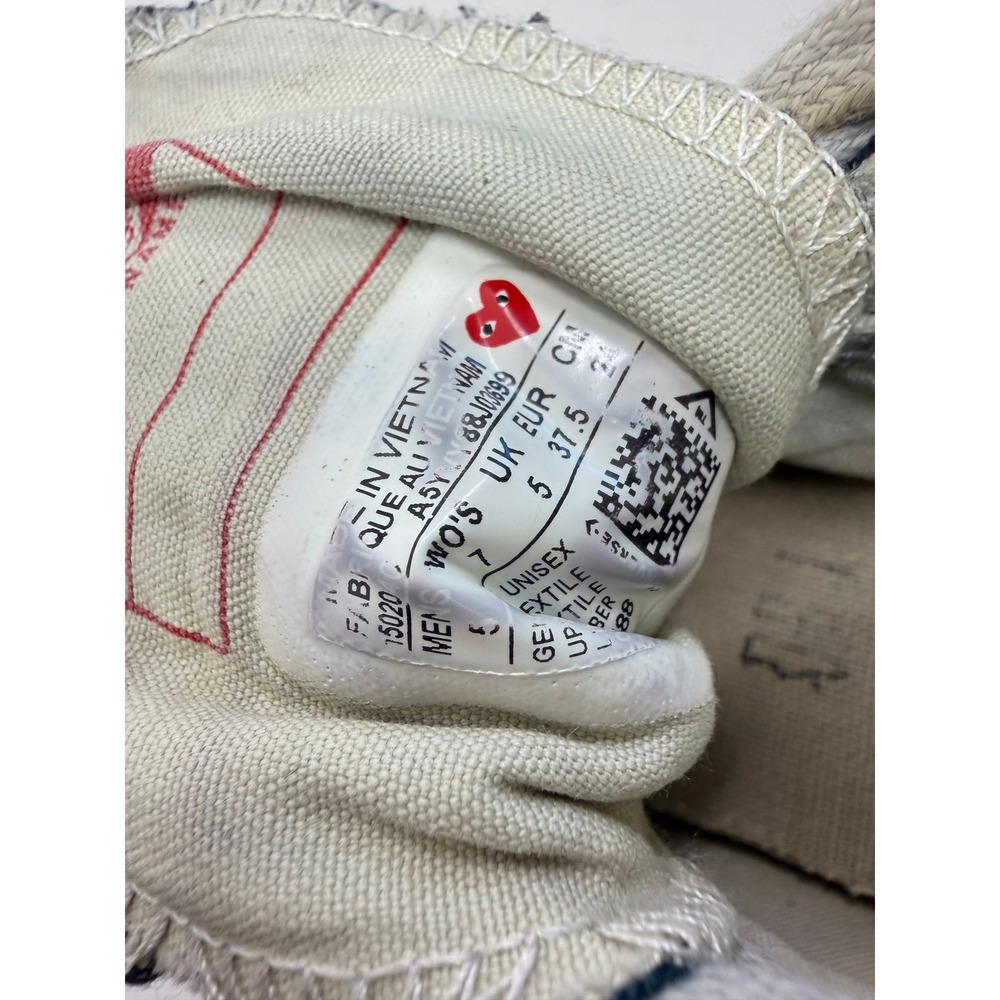 Converse x Comme des Garcons PLAY Chuck 70 High Top Black Heart Womens 7 Mens 5 - Picture 10 of 12